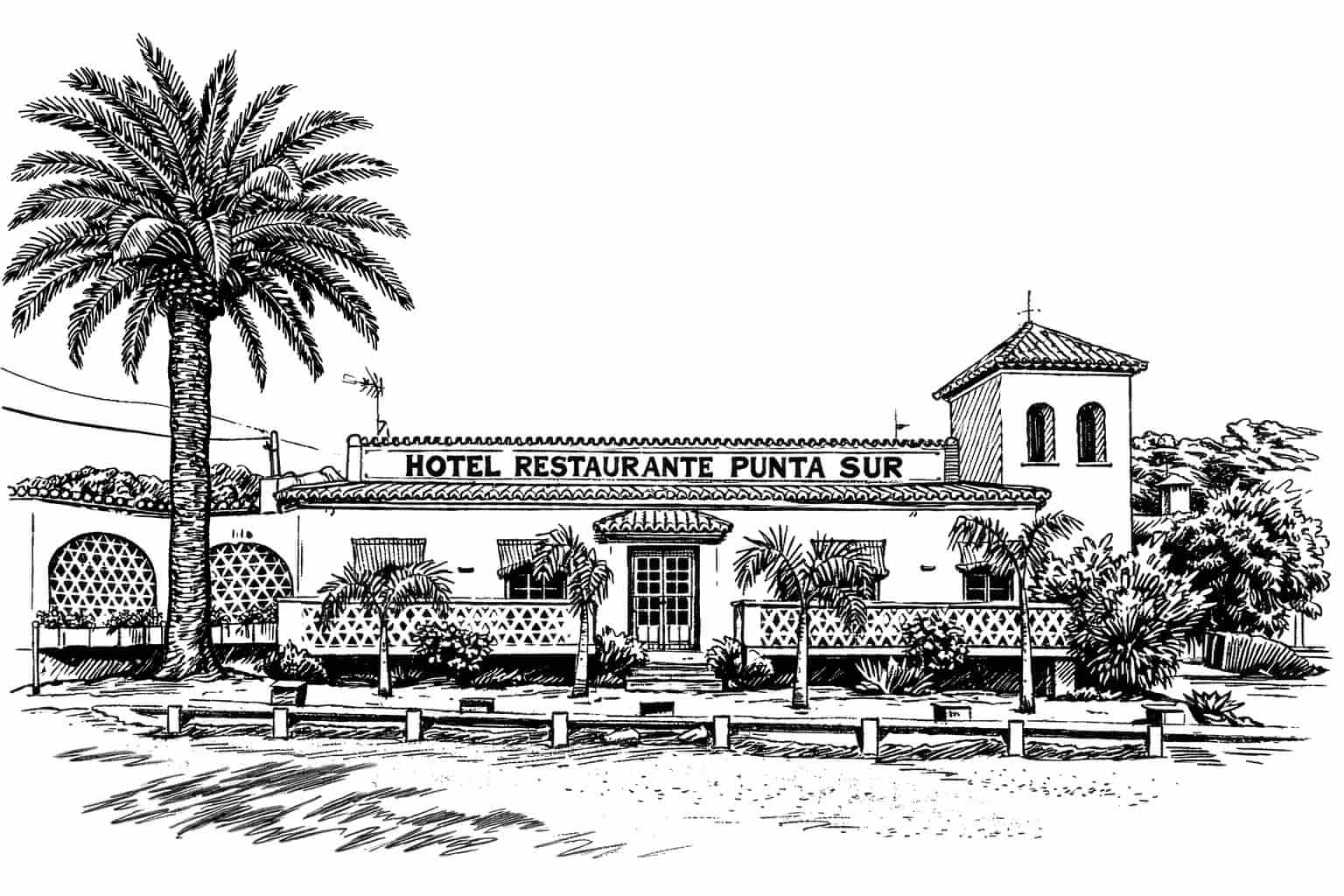 ilustracion hotel rstaurante puntasur tarifa